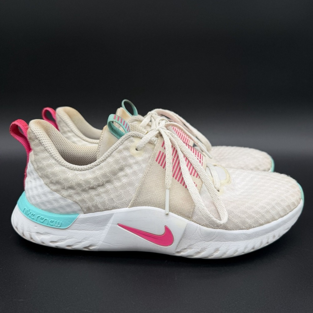 Nike Renew In-Season TR 9โ White Teal Pink Womens 8 CW7022-100 Training Shoes